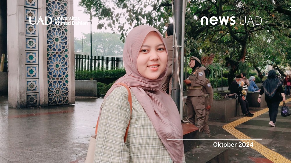 Asna Adira Finan, Mahasiswa Fisika Universitas Ahmad Dahlan (UAD) Penerima Beasiswa BARISTA BRIN 2024 (Dok. Rini)