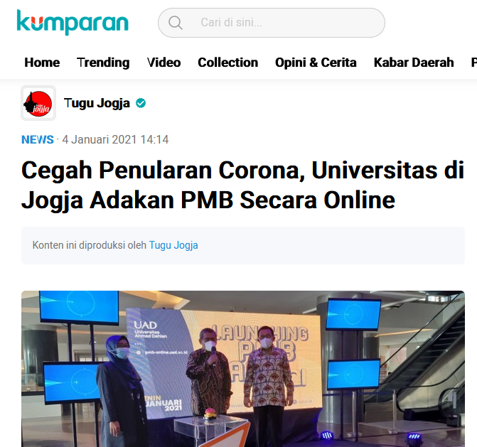 Cegah Penularan Corona, Universitas di Jogja Adakan PMB Secara Online