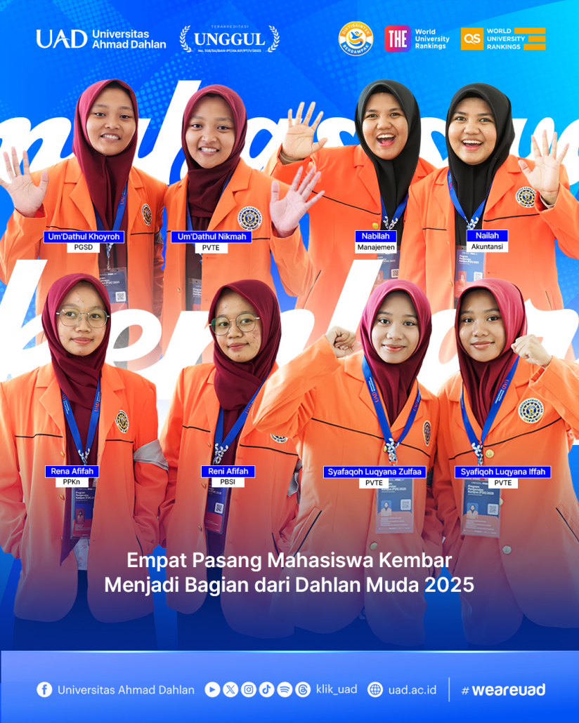 Cerita Unik Empat Pasang Mahasiswa Kembar di P2K UAD 2025