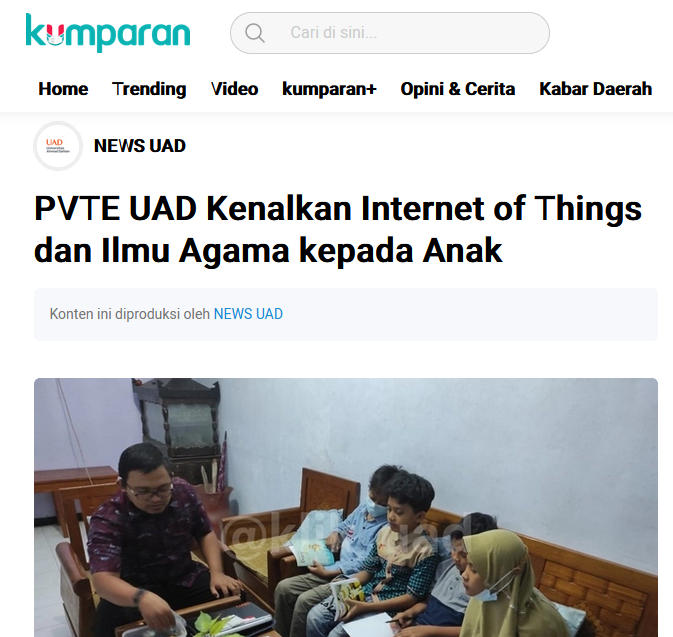 PVTE UAD Kenalkan Internet of Things dan Ilmu Agama kepada Anak