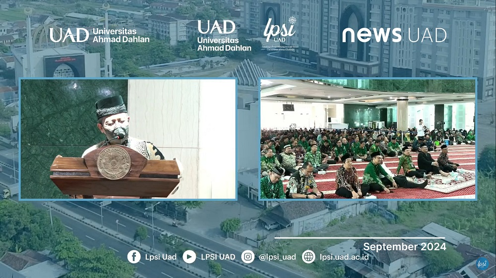 Pemaparan Pengajian oleh Dr. Muhammad Ikhwan Ahada, S.Ag., M.A. di Masjid Islamic Center Universitas Ahmad Dahlan (UAD) (Dok. Lusi)