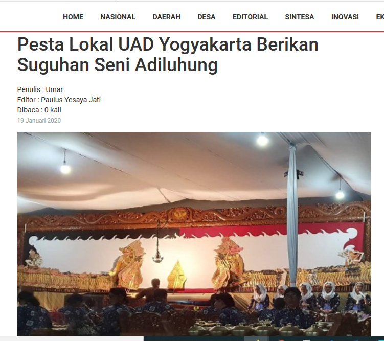 Pesta Lokal UAD Yogyakarta Berikan Suguhan Seni Adiluhung