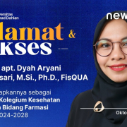 Prof. Dr. apt. Dyah Aryani Perwitasari, M.Si., Ph.D., FISQua. dosen Farmasi Universitas Ahmad Dahlan (UAD) anggota kolegium kesehatan Indonesia bidang kefarmasian (Dok. Humas dan Protokol UAD)