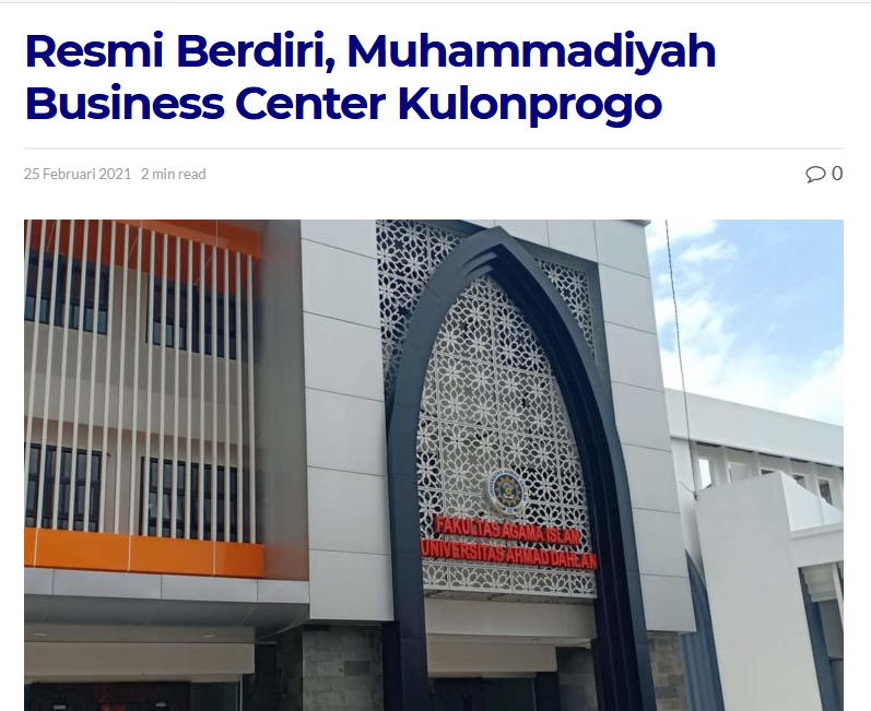 Resmi Berdiri, Muhammadiyah Business Center Kulonprogo