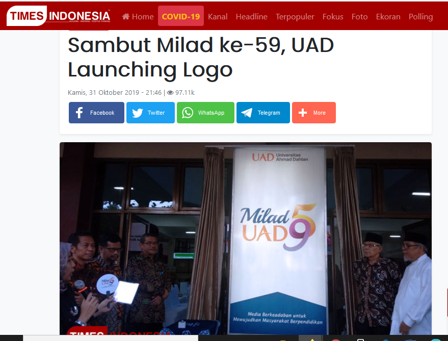 Sambut Milad ke-59, UAD Launching Logo