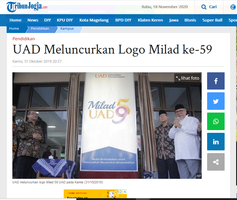UAD Meluncurkan Logo Milad ke-59