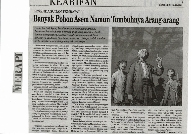 Legenda Sunan Tembayat Banyak Pohon Asem Namun Tumbuhnya Arang Arang